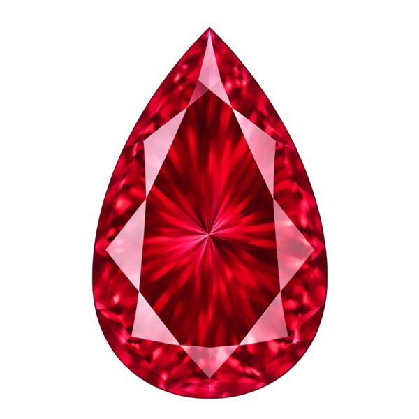 Pear Rubby #4 Synthetic Gemstone