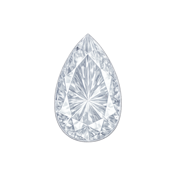 Pear White #12 Synthetic gem