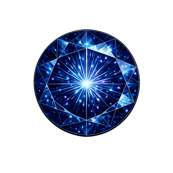 Round Lab created Dark Blue sapphire #35