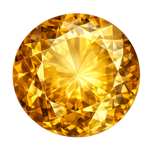 Round Natural Earth Mine Genuine Citrine