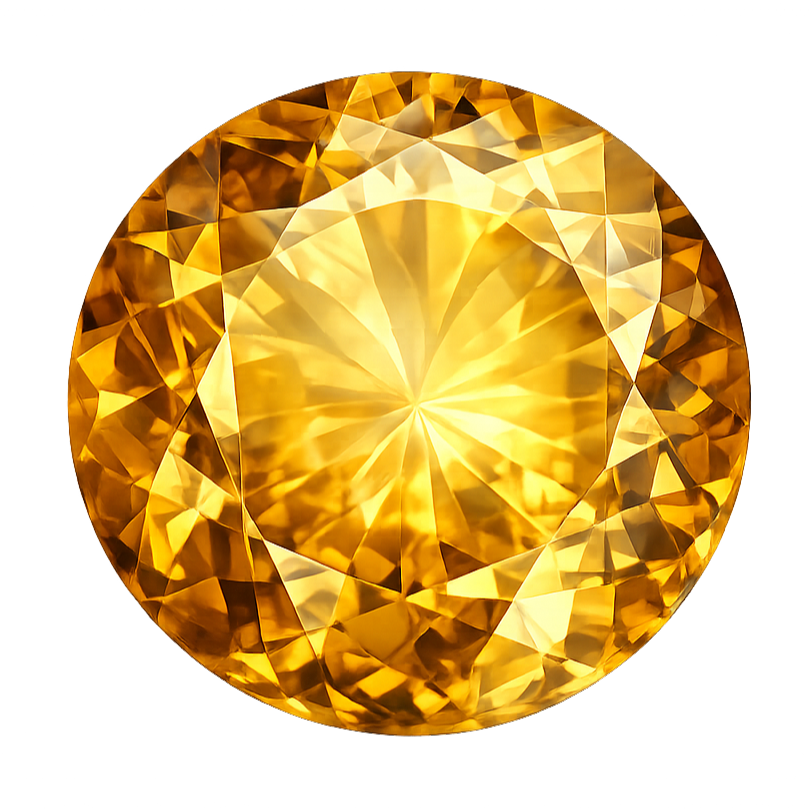 Round Natural Earth Mine Genuine Citrine