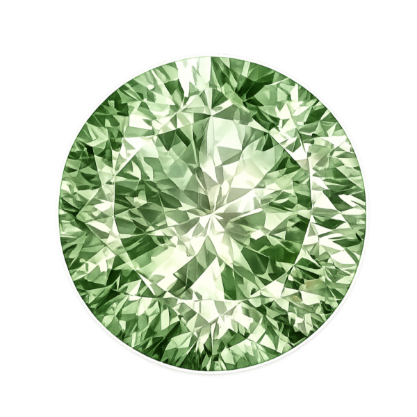 Round Natural Earth Mine Genuine Green Amethyst