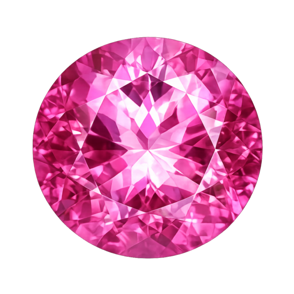Round Natural Earth Mine Genuine Pink Topaz