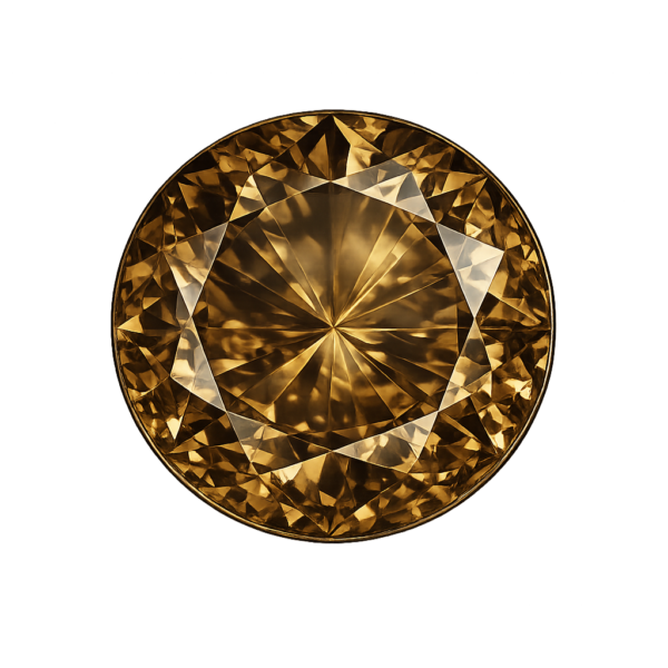 Round Natural SmokeTopaz