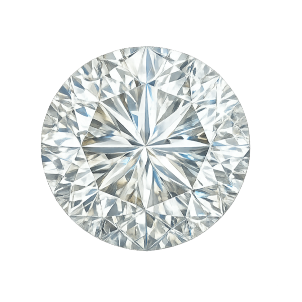 Round Natural white diamond