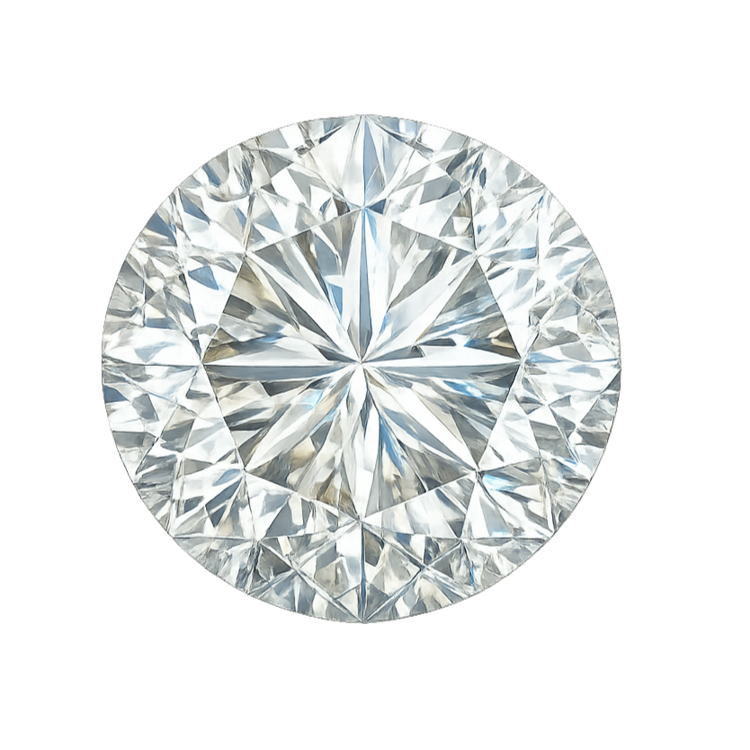 Round Natural white diamond