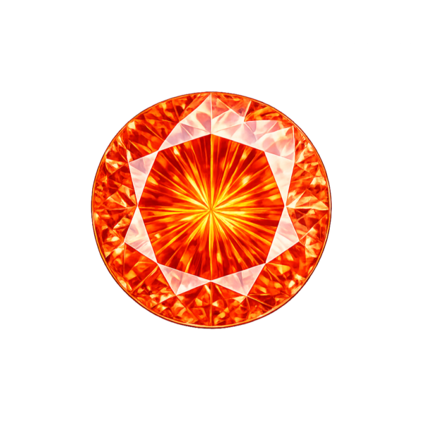 Round PadParadsha synthetic Gem