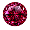 Round Rose cut CZ Rhodolite AAA