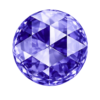 Round rose cut CZ Tanzanite