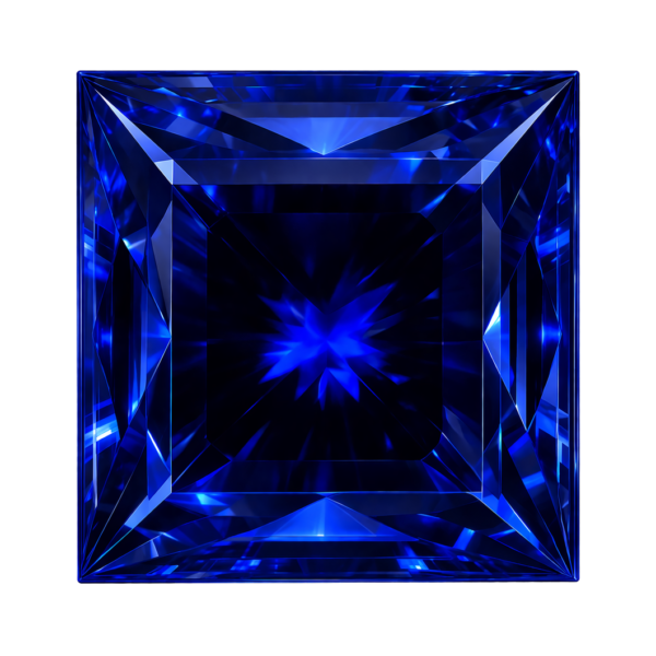 Square Blue Sapphire #34