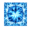 Square CZ Medium Blue Topaz