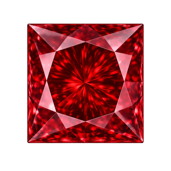 Square Garnet #7 Synthetic Gem