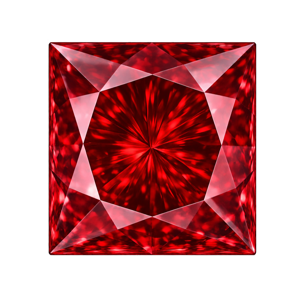 Square Garnet #7 Synthetic Gem