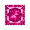 Square Rose #3 Synthetic Gemstone