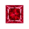 Square Ruby #4 Synthetic gemstone
