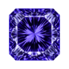 Square cut CZ Tanzanite