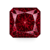 Square cut corner CZ Rhodolite AAA