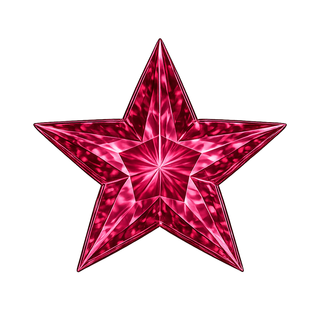 Star Rose#3 Synthetic Gemstone