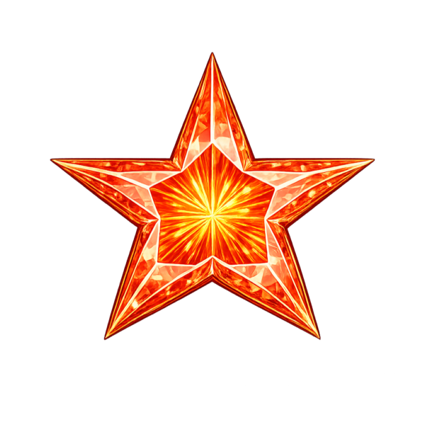Star padparadsha synthetic gem