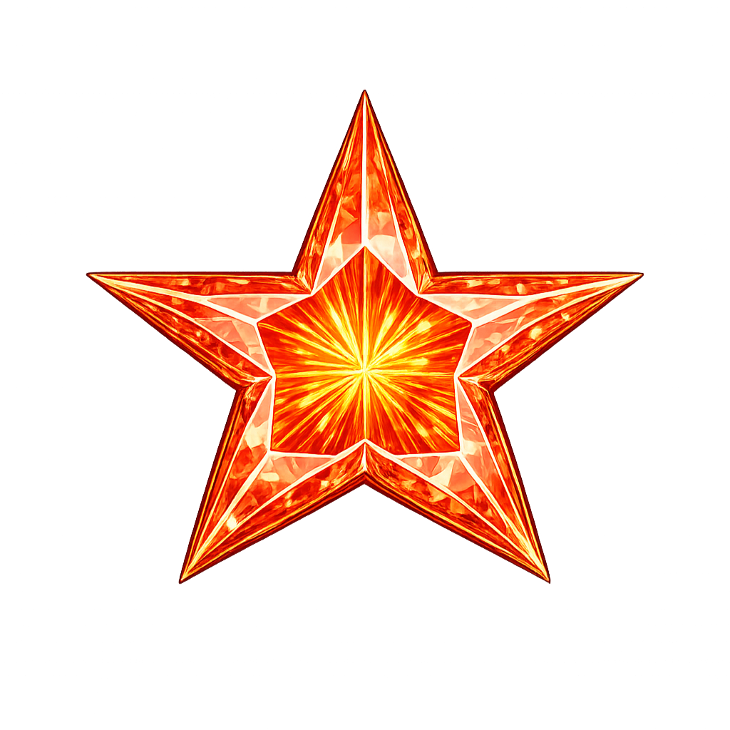 Star padparadsha synthetic gem