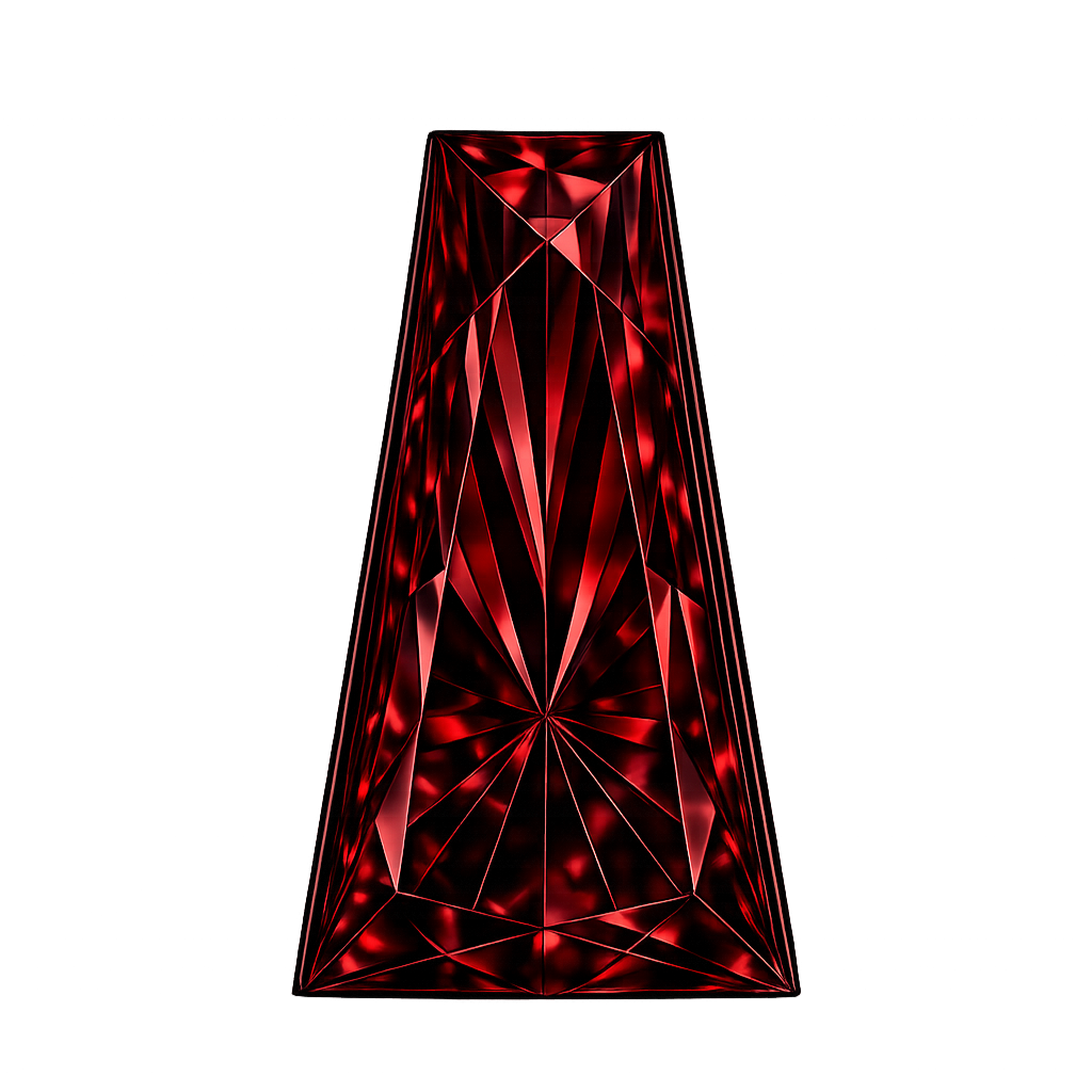 Taper Cz dark garnet