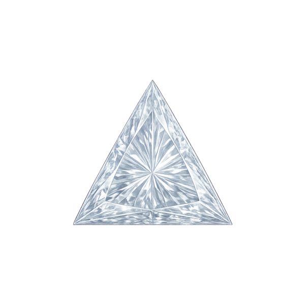 Traingle White #12 Synthetic Gem