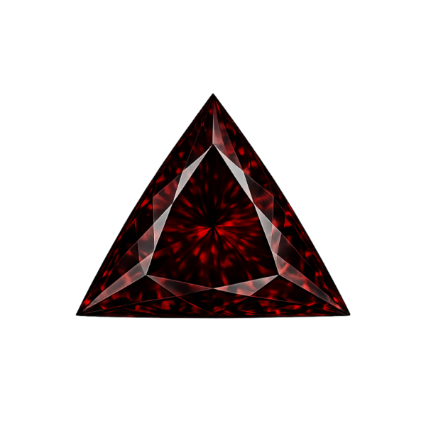 Triangle Cz Dark Garnet