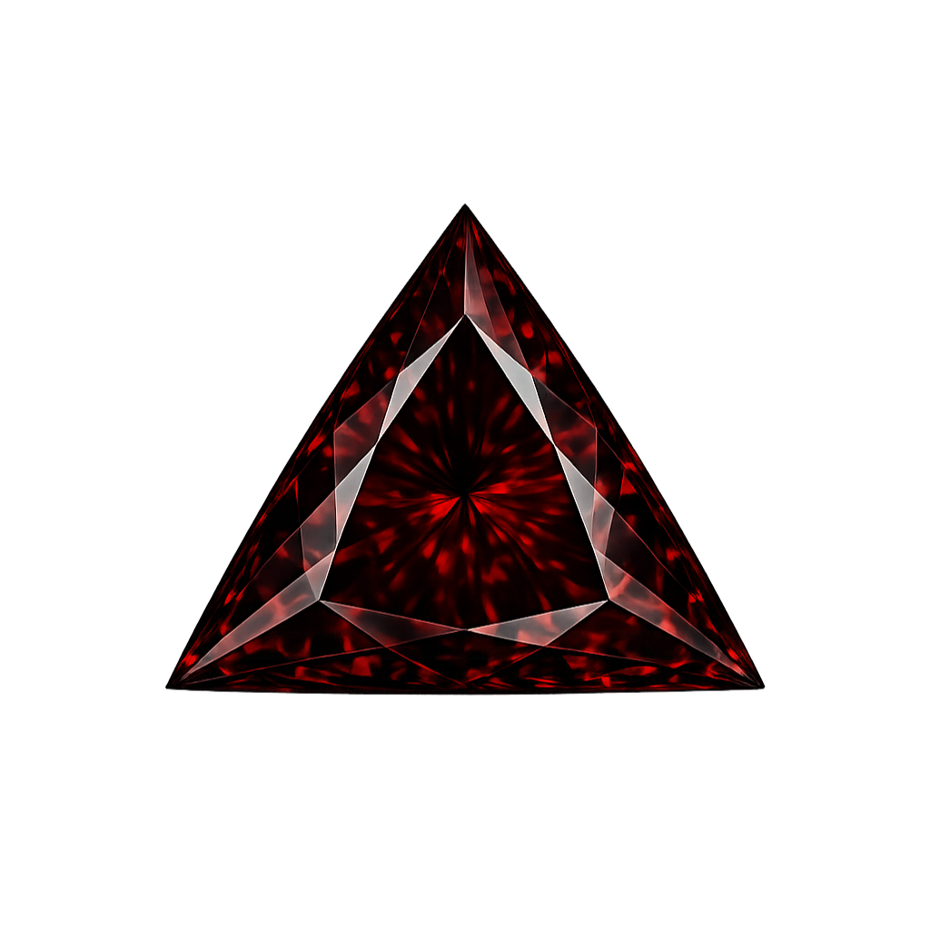Triangle Cz Dark Garnet