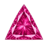 Triangle Rose #3 Synthetic Gemstone