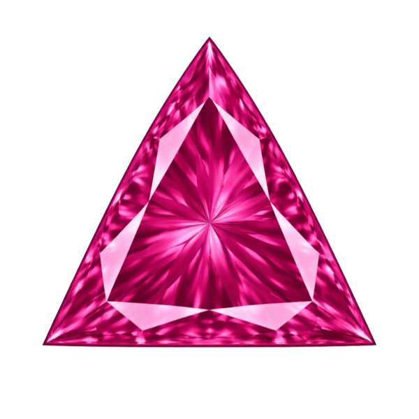 Triangle Rose #3 Synthetic Gemstone