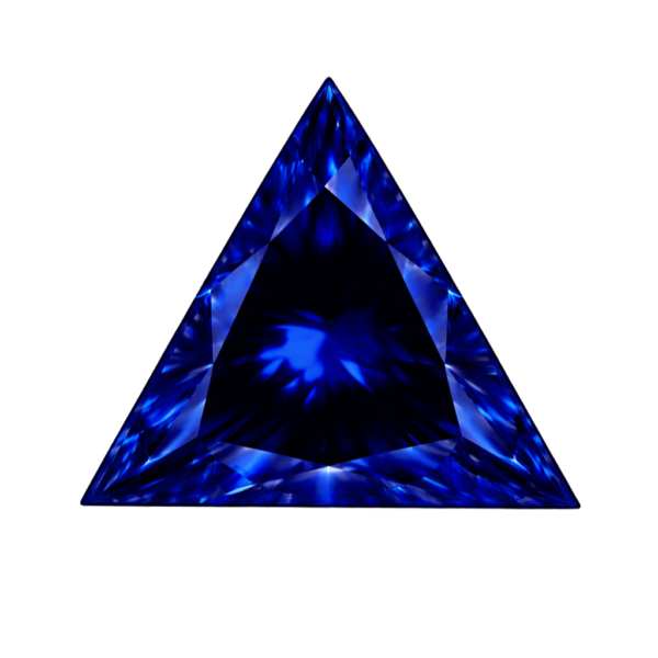 Triangle blue sapphire #34