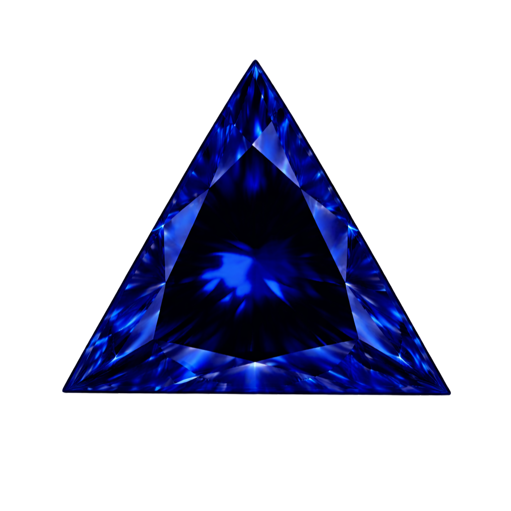 Triangle blue sapphire #34