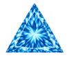 Triangle cz Medium blue Topaz