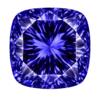 cushion CZ Tanzanite