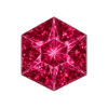 hexagon Rose #3 synthetic Gemstone