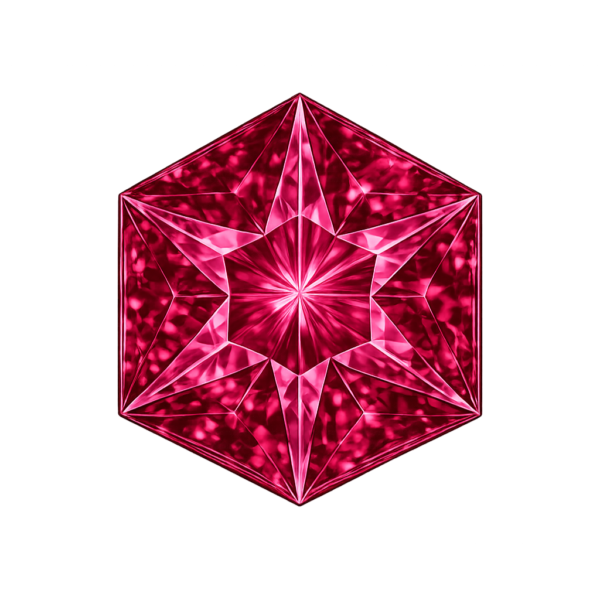 hexagon Rose #3 synthetic Gemstone