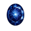 oval Lab created Dark Blue sapphire #35