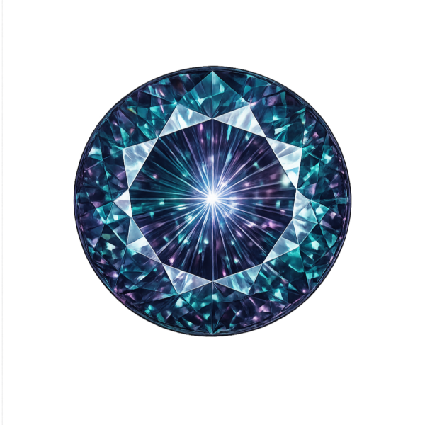 round Lab Created Deep Alexandrite #48