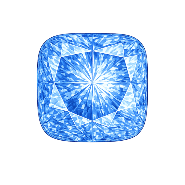 Cushion Blue Sapphire Medium