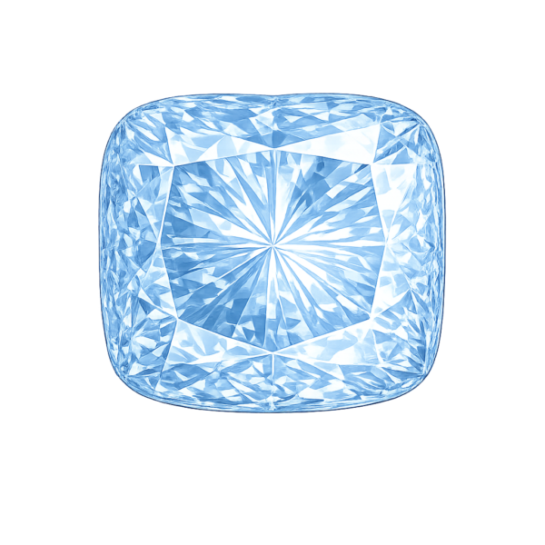 Cusion Blue sapphire Light 123