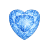 Heart Blue Sapphire medium 124