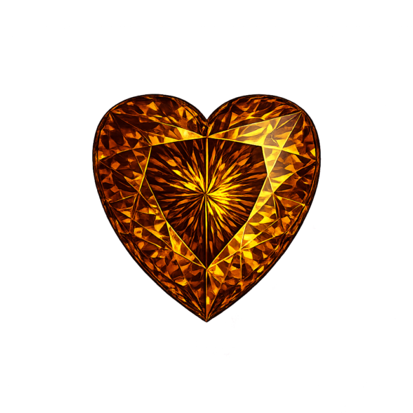 Heart Nano citrine Dark 171