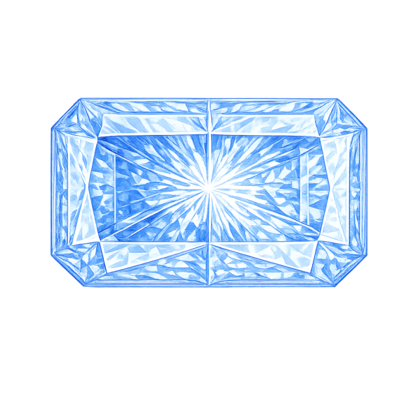 Octagon Blue Sapphire Medium 124