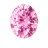 Oval CZ pink rose