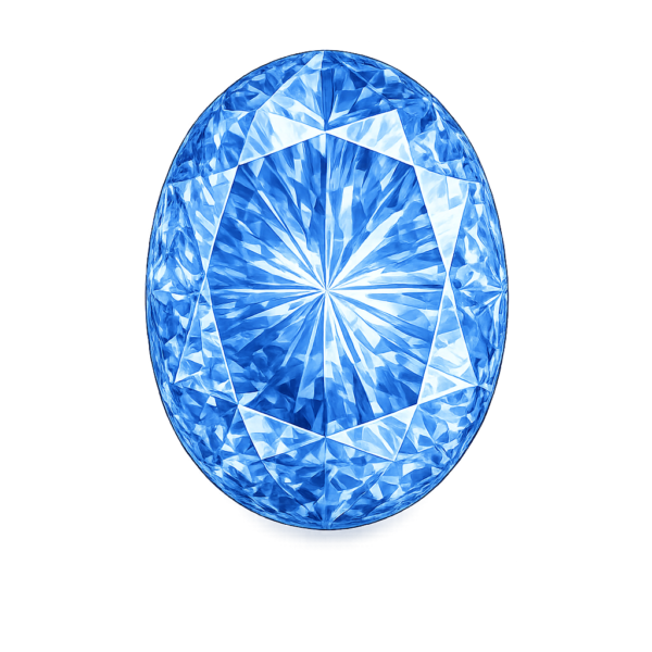 Oval nano Blue sapphire Medium 124