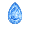 Pear Blue sapphire medium 124