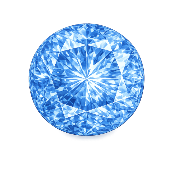 Round Nano Blue Sapphire Medium 124