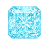 Square cut corner CZ Aquamaraine