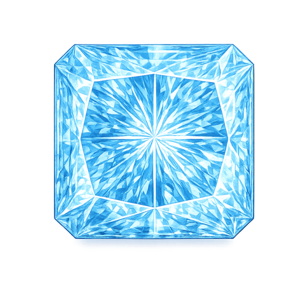 Square cut corner Nano Sky Blue Light 145