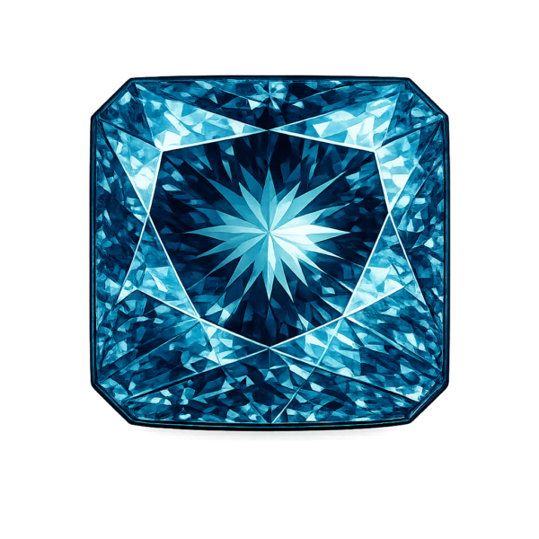 Square cut corner Nano london Blue Medium 141